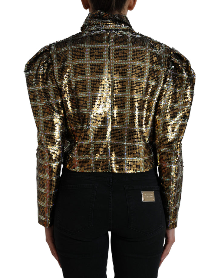 Chaqueta corta con lentejuelas multicolor de Dolce &amp;amp; Gabbana