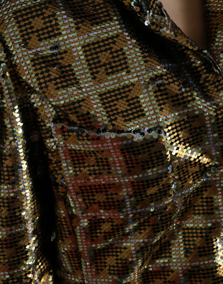 Chaqueta corta con lentejuelas multicolor de Dolce &amp;amp; Gabbana