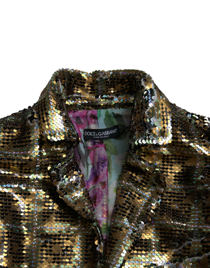 Chaqueta corta con lentejuelas multicolor de Dolce &amp;amp; Gabbana