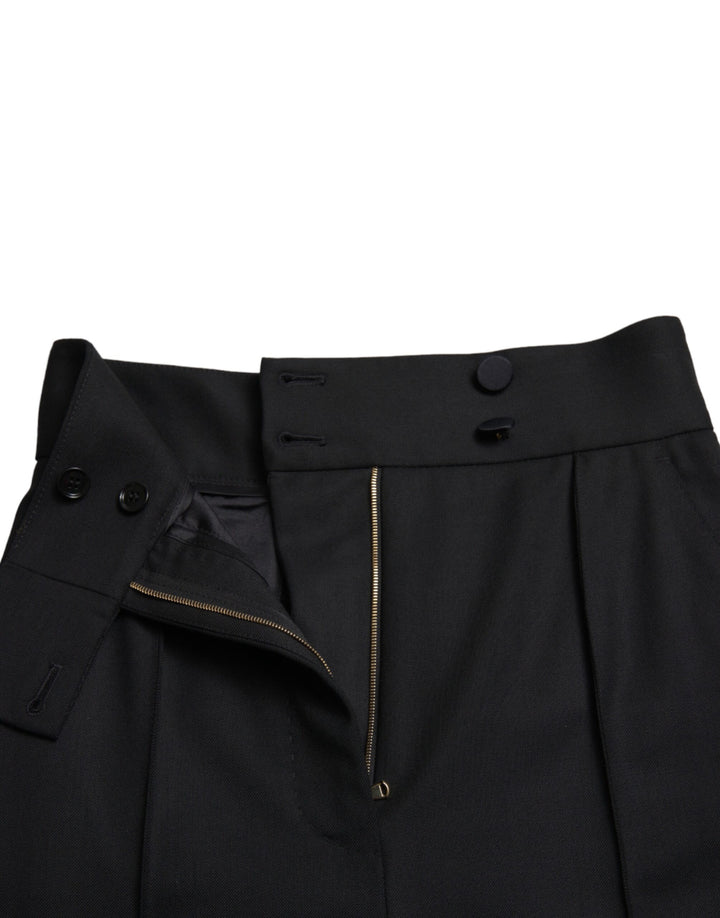 Pantalon fuselé taille haute en laine Dolce &amp;amp; Gabbana élégant
