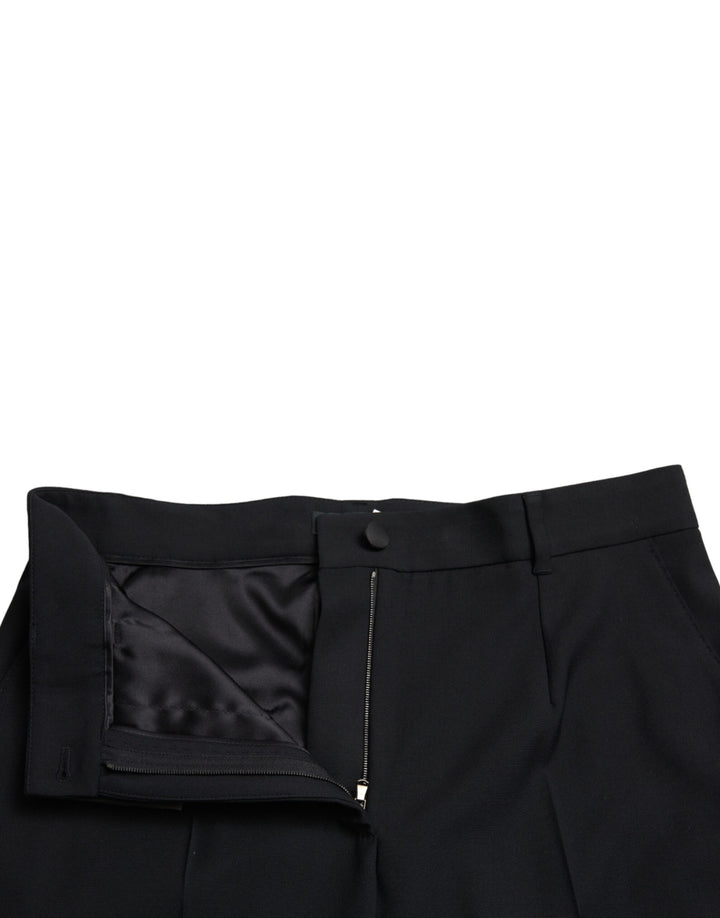 Pantalon élégant taille haute en laine Dolce &amp;amp; Gabbana
