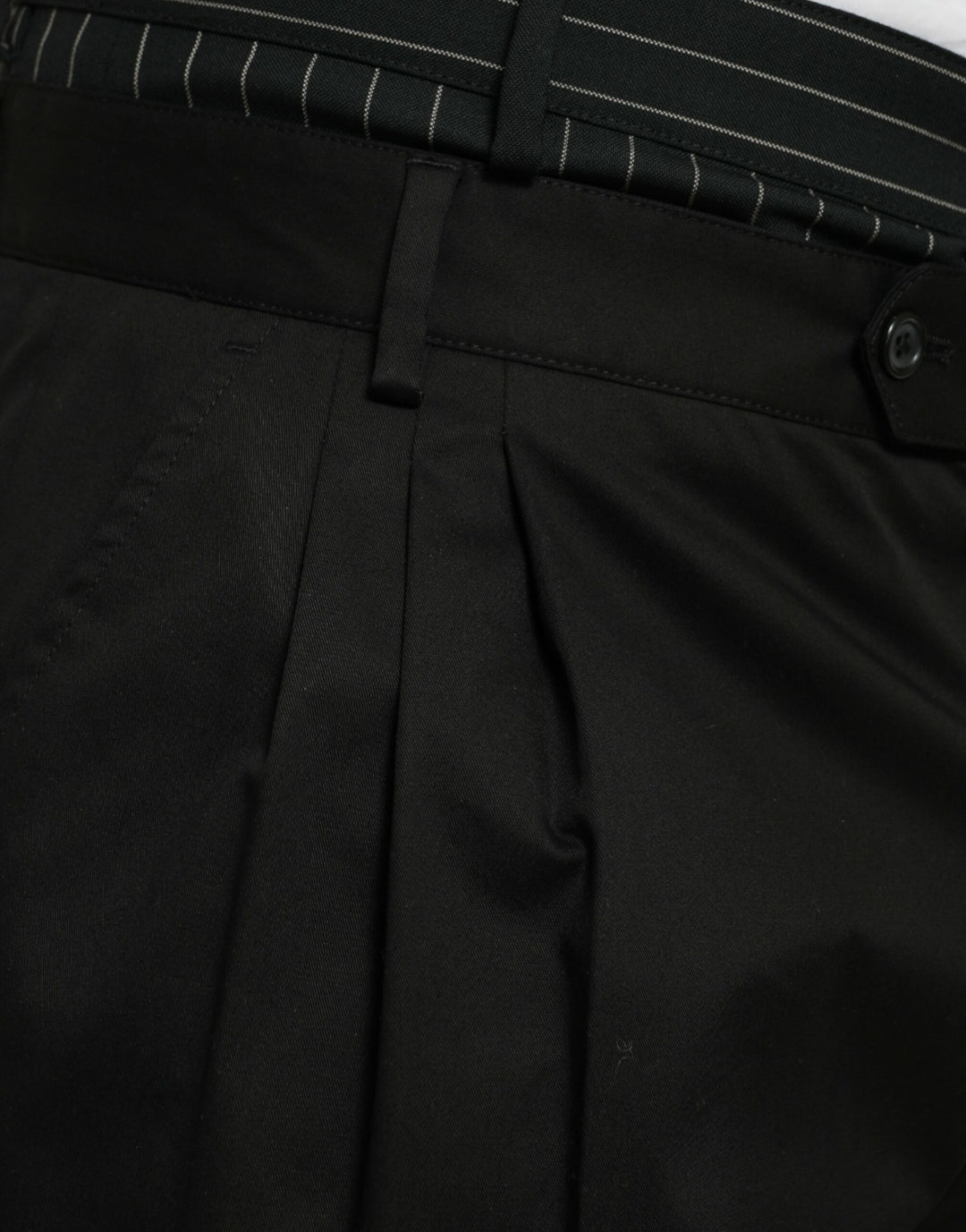 Dolce &amp; Gabbana Black Cotton Stretch Cargo Bermuda Shorts