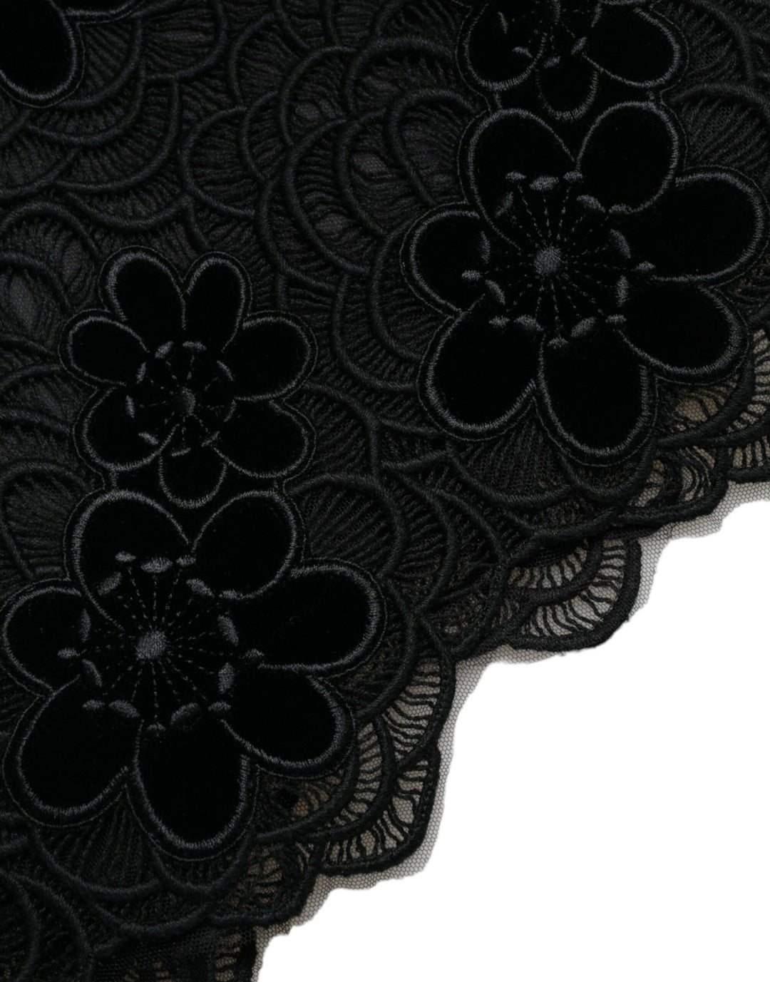 Dolce &amp; Gabbana Black Floral Lace Cotton Bodycon Dress