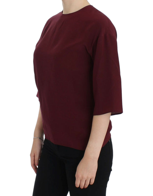 Dolce & Gabbana - Red 3/4 sleeve silk blouse