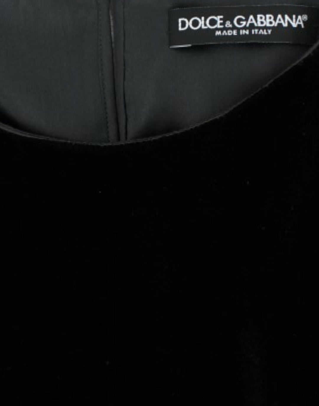 Dolce &amp; Gabbana Black velvet shortsleeved blouse