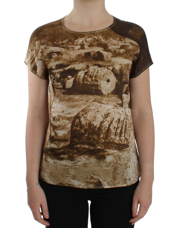 Dolce & Gabbana - Brown Taormina silk blouse