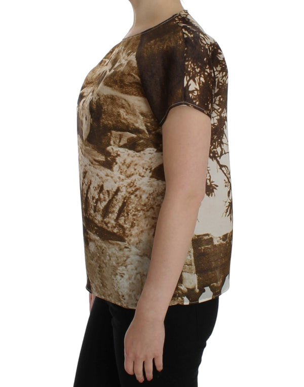 Dolce & Gabbana - Brown Taormina silk blouse
