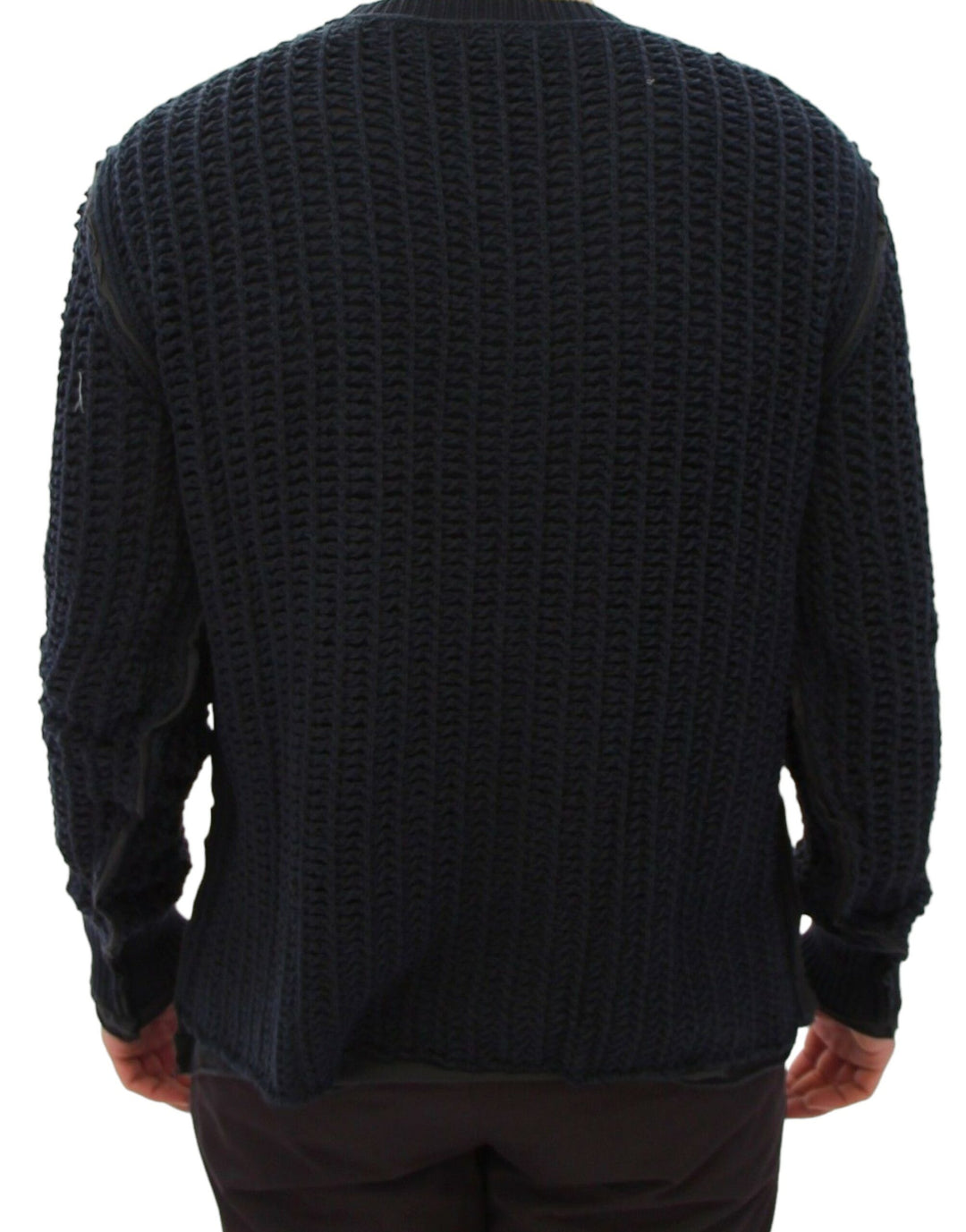 Dolce &amp; Gabbana Blue Runway Netz Pullover Netted Sweater