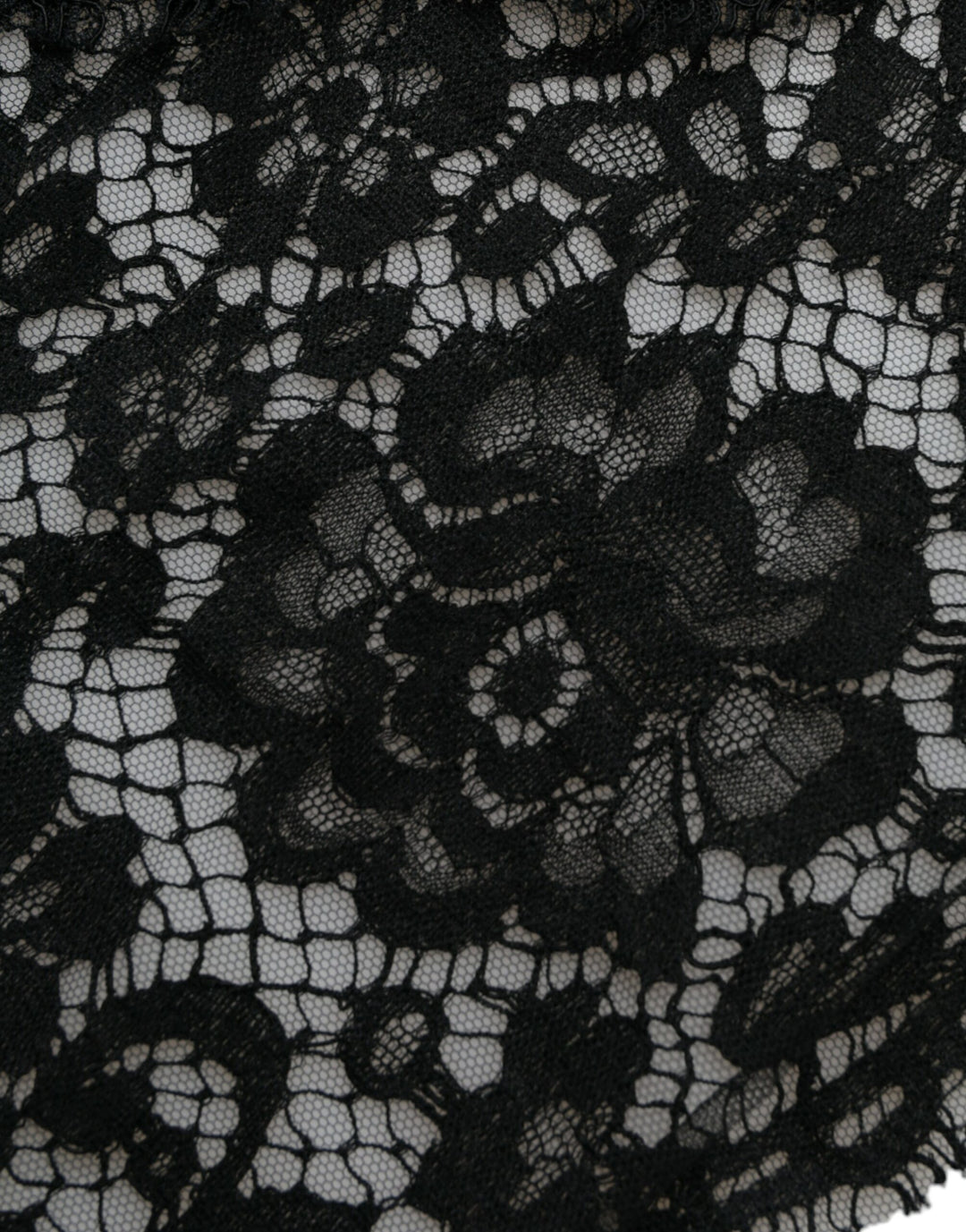 Dolce &amp; Gabbana Black Lace Crystal Embellished Sheath Dress