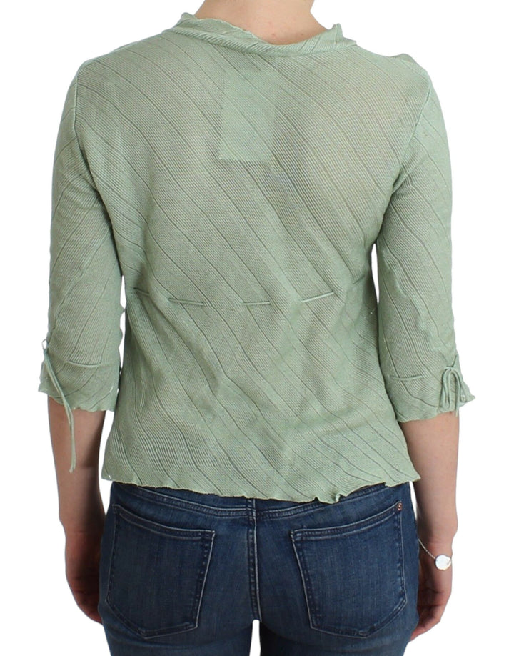 Top de punto verde chic Ermanno Scervino: elegancia etérea