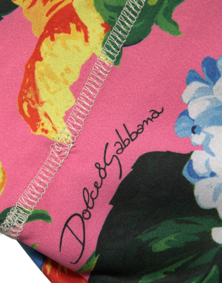 Leggings de cintura alta con estampado floral exquisito de Dolce &amp;amp; Gabbana