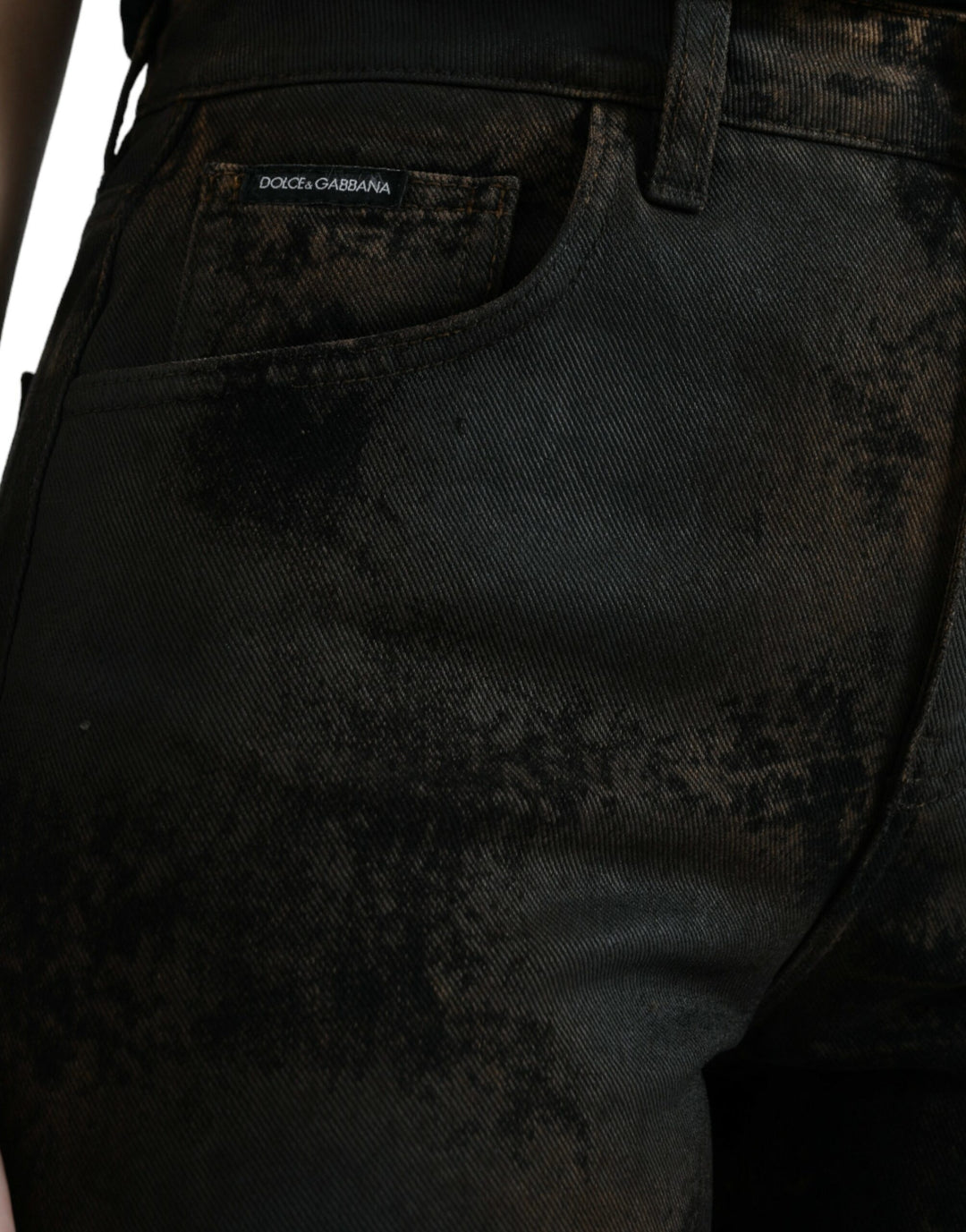 Dolce &amp; Gabbana Brown BOYFRIEND Mid Waist Cotton Denim Jeans