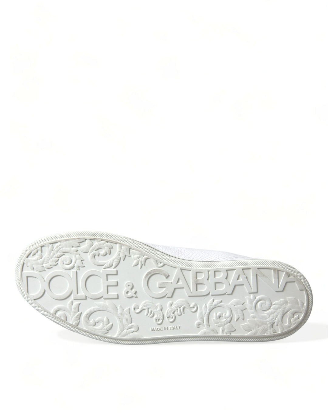 Zapatillas altas elegantes de cuero blanco de Dolce &amp; Gabbana