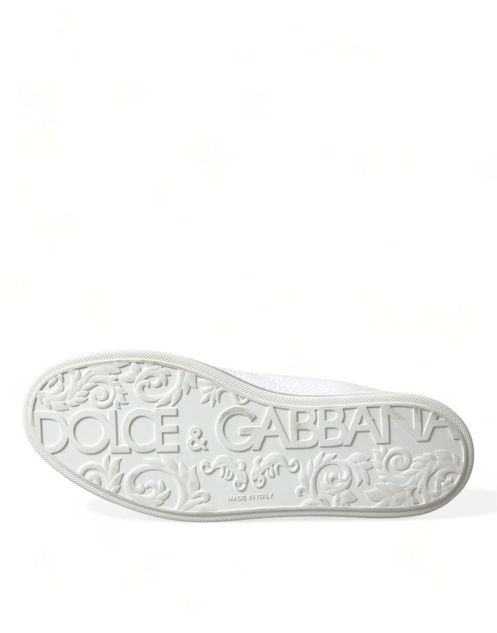 Zapatillas altas elegantes de cuero blanco de Dolce &amp; Gabbana