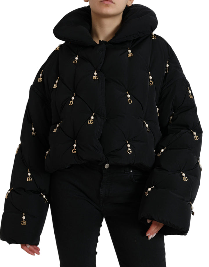 Chaqueta acolchada elegante con adorno de perlas de Dolce &amp;amp; Gabbana