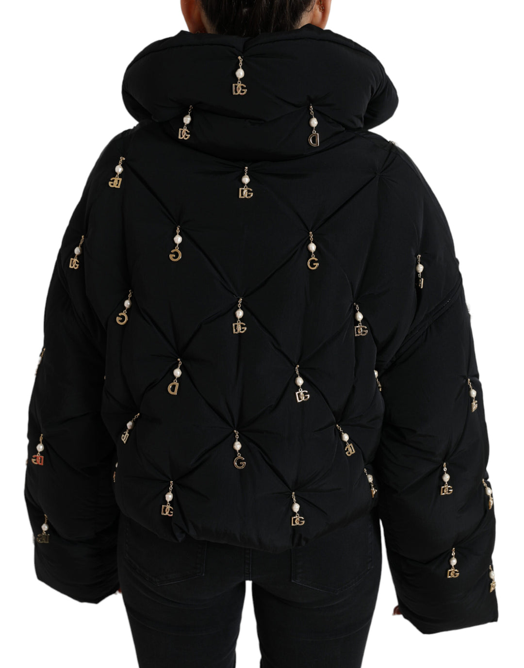 Chaqueta acolchada elegante con adorno de perlas de Dolce &amp;amp; Gabbana