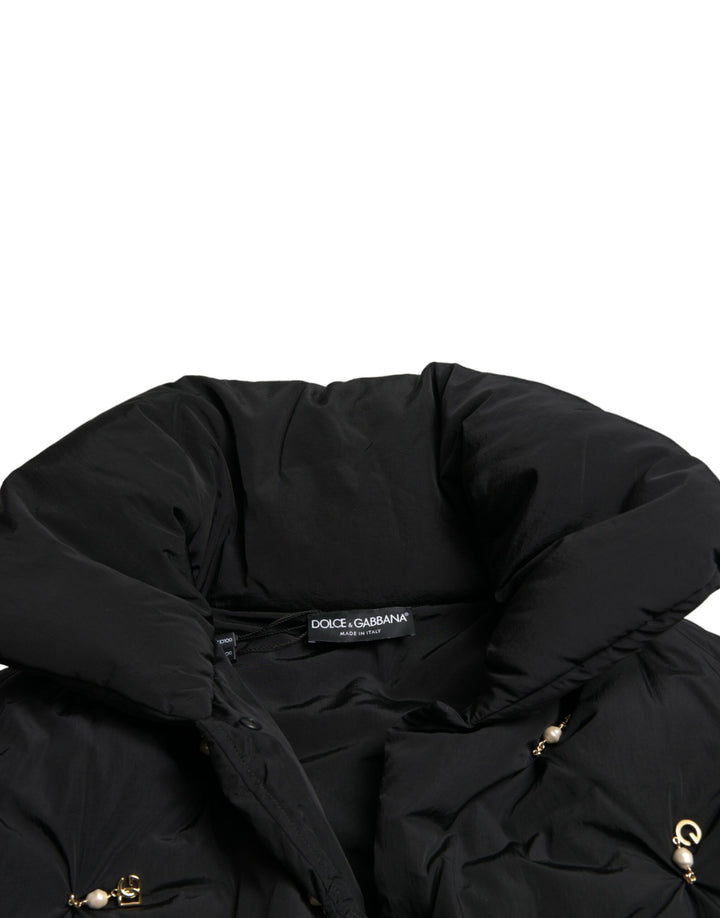 Chaqueta acolchada elegante con adorno de perlas de Dolce &amp;amp; Gabbana