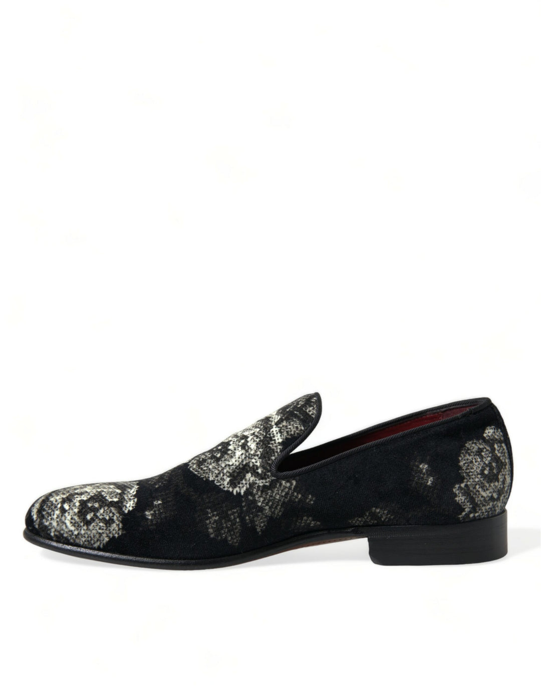 Mocasines elegantes de terciopelo floral de Dolce &amp;amp; Gabbana