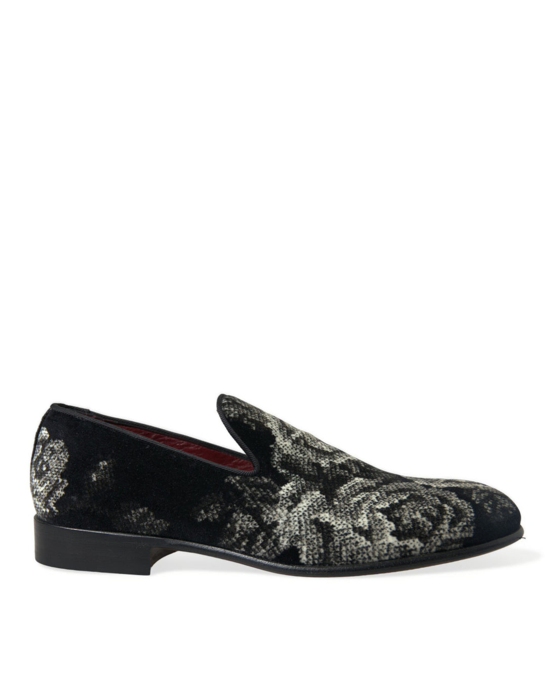 Mocasines elegantes de terciopelo floral de Dolce &amp;amp; Gabbana