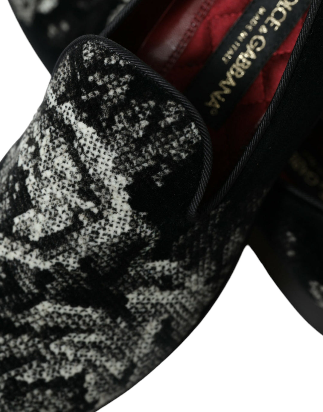 Mocasines elegantes de terciopelo floral de Dolce &amp;amp; Gabbana