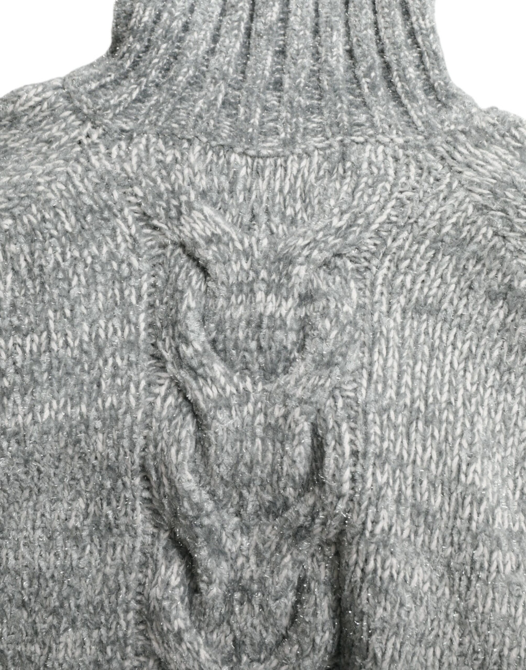 Pull col roulé élégant en cachemire mélangé gris Dolce &amp;amp; Gabbana