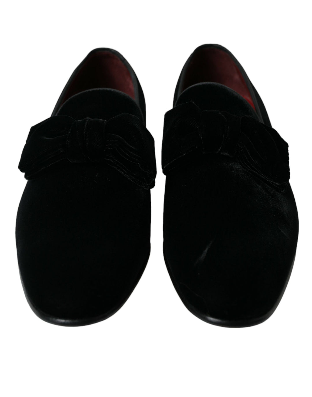 Mocasines elegantes de terciopelo negro de Dolce &amp; Gabbana - Calzado de lujo para hombre