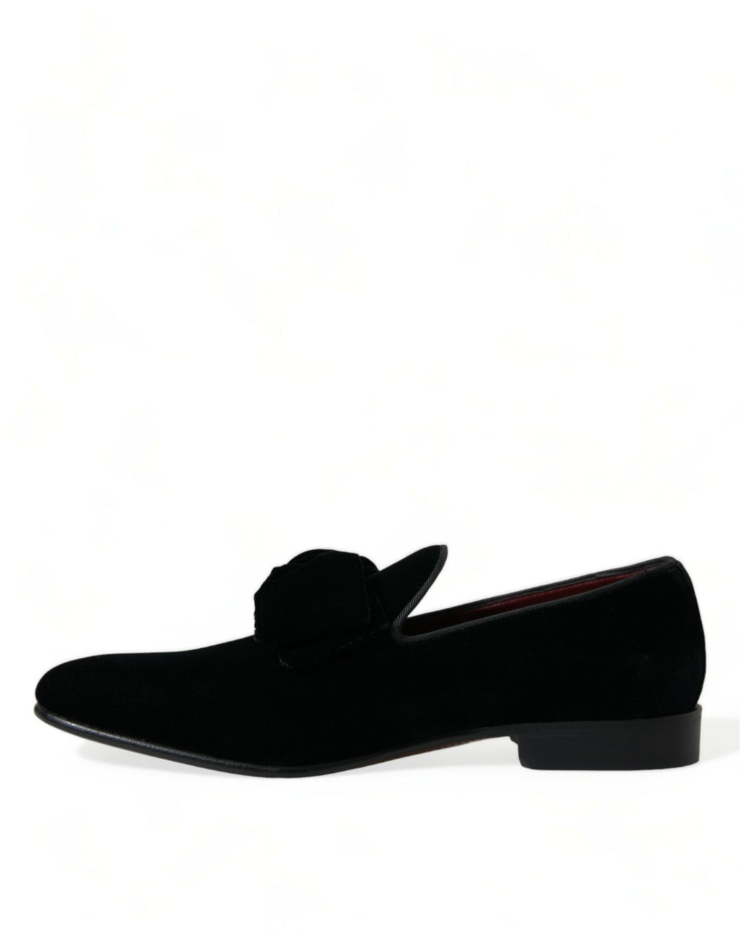 Mocasines elegantes de terciopelo negro de Dolce &amp; Gabbana - Calzado de lujo para hombre
