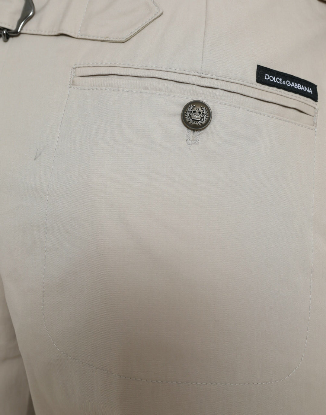 Pantalones de moda ajustados de cintura alta Dolce &amp;amp; Gabbana - Beige