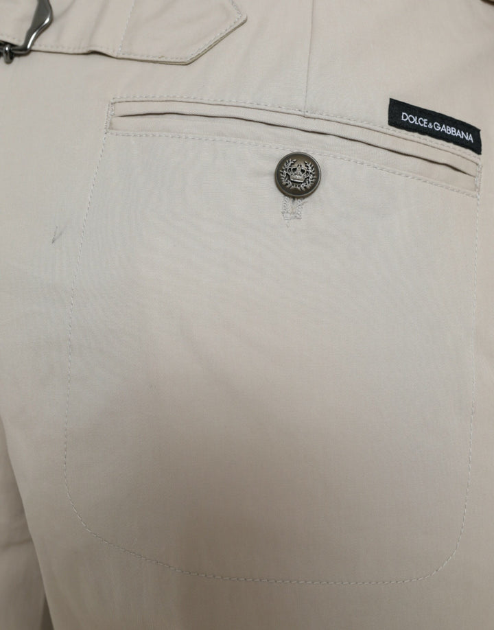 Pantalones de moda ajustados de cintura alta Dolce &amp;amp; Gabbana - Beige