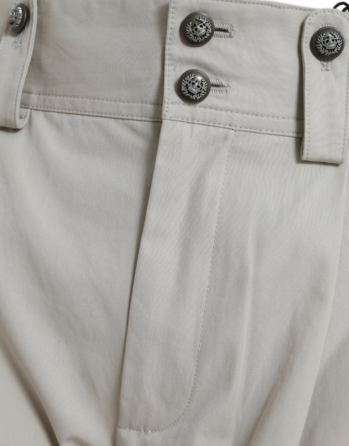 Pantalones de moda ajustados de cintura alta Dolce &amp;amp; Gabbana - Beige