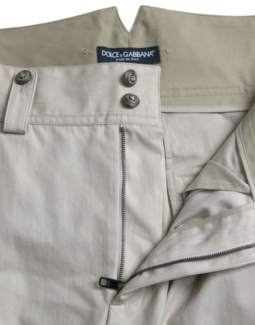 Pantalones de moda ajustados de cintura alta Dolce &amp;amp; Gabbana - Beige