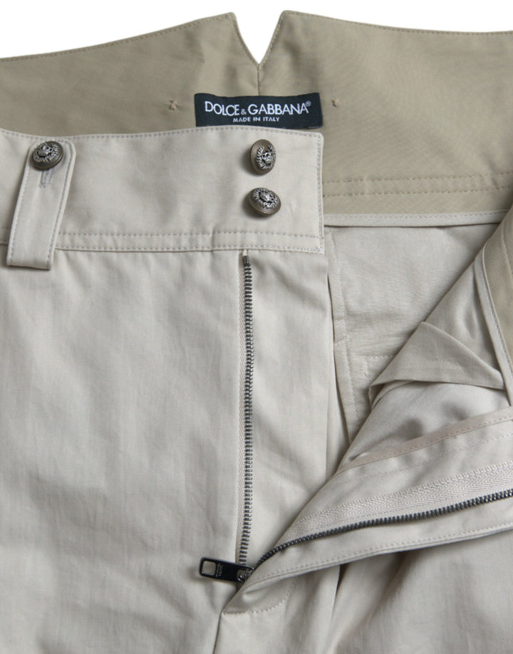 Pantalones de moda ajustados de cintura alta Dolce &amp;amp; Gabbana - Beige