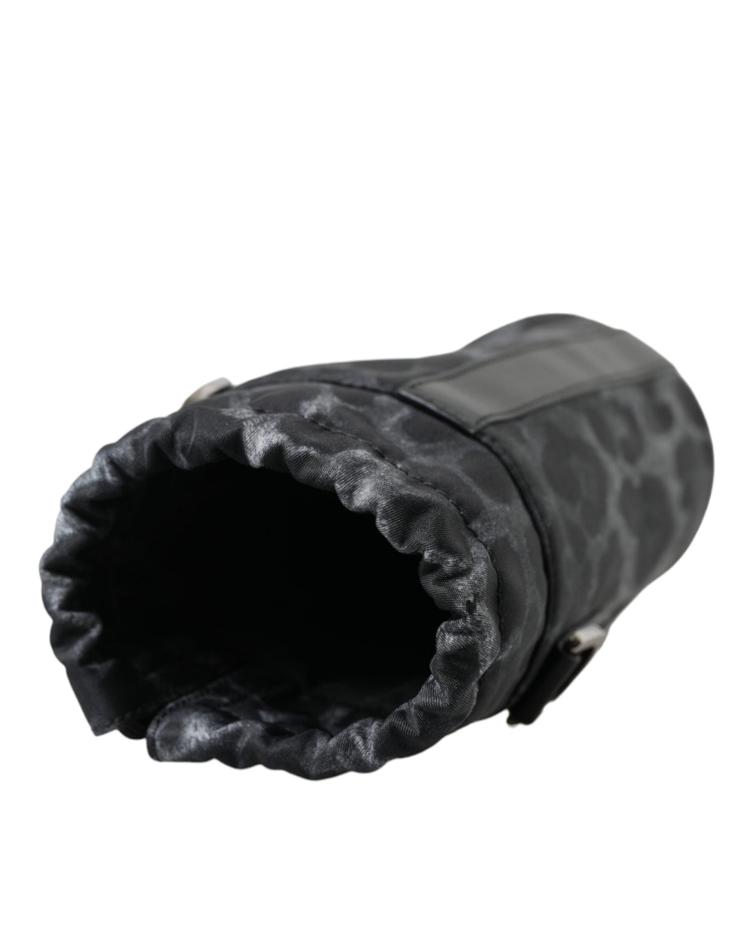 Dolce &amp; Gabbana Black Leopard Round Slim Tote Bottle Cage Bag