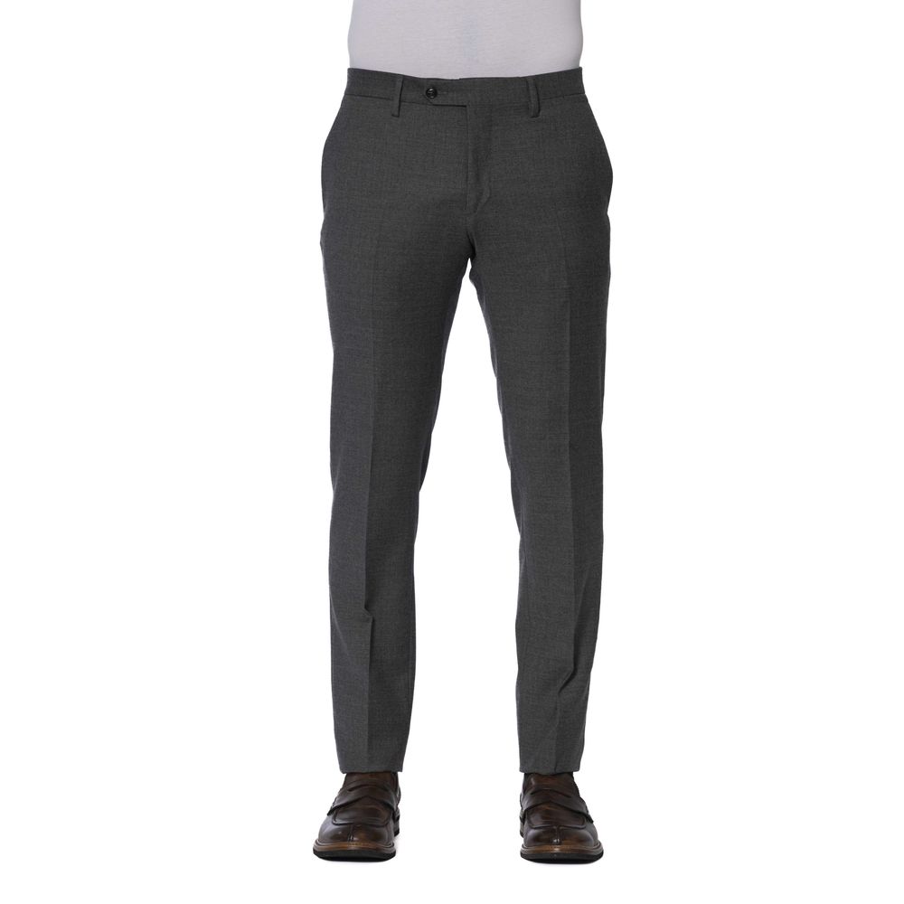 Pantalon homme en laine grise Trussardi