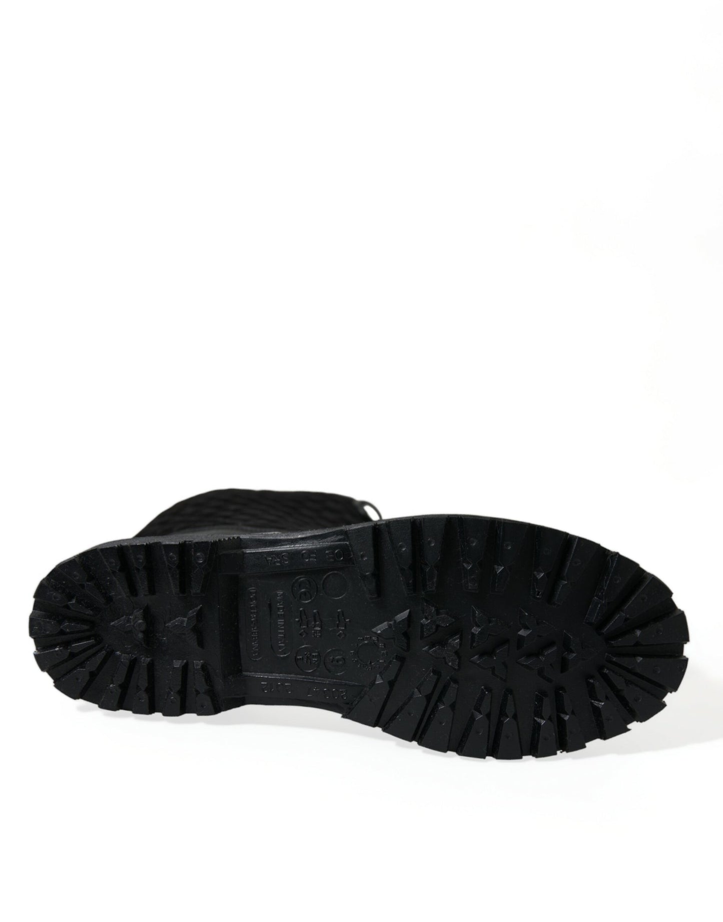 Bottes de pluie matelassées élégantes à lacets Dolce &amp; Gabbana