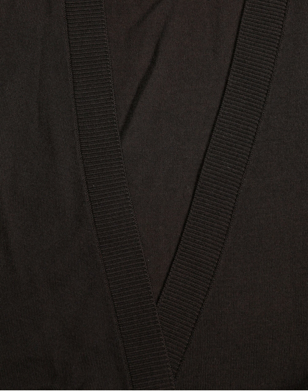 Dolce &amp; Gabbana Black Wool V-neck Crossed Cardigan Sweater