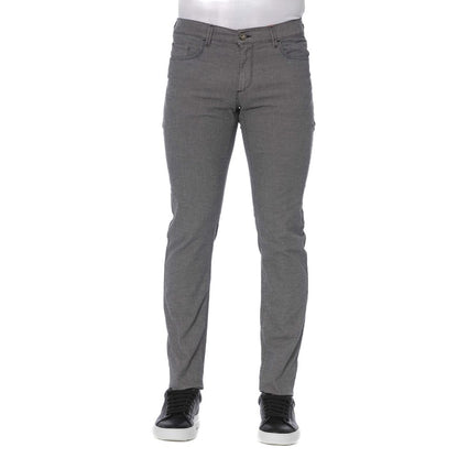 Pantalones Trussardi Jeans de algodón gris para hombre