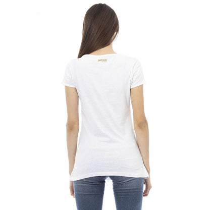 Camiseta blanca de algodón para mujer de Just Cavalli