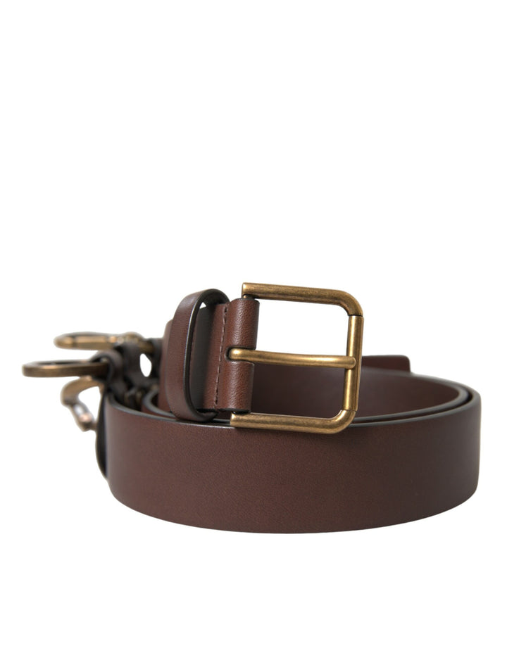 Ceinture élégante en cuir de veau marron Dolce &amp;amp; Gabbana - Accessoire intemporel
