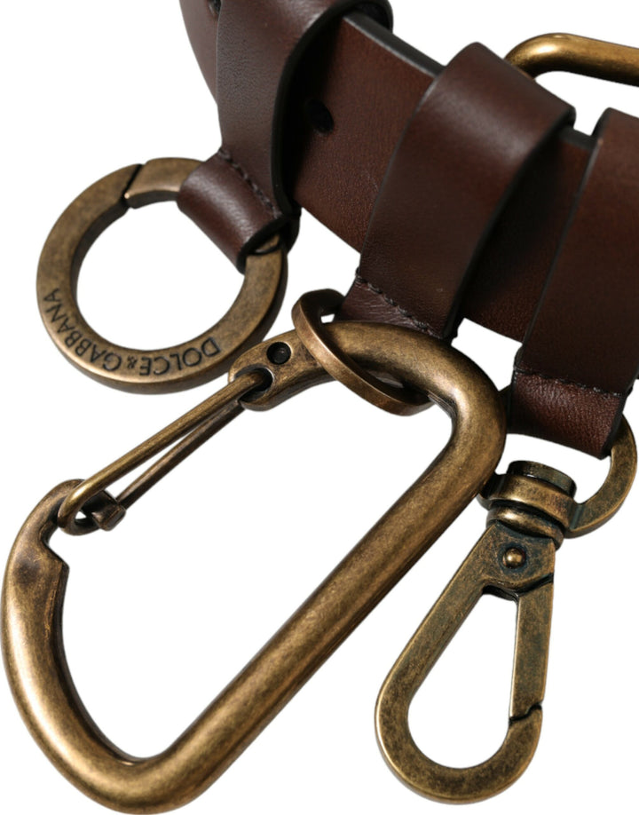 Ceinture élégante en cuir de veau marron Dolce &amp;amp; Gabbana - Accessoire intemporel