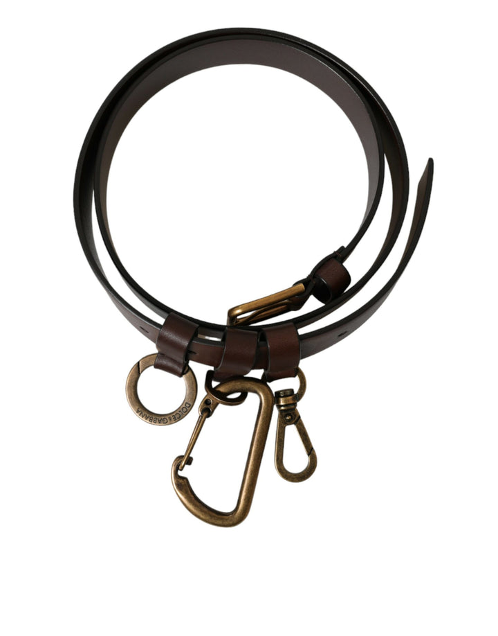 Ceinture élégante en cuir de veau marron Dolce &amp;amp; Gabbana - Accessoire intemporel