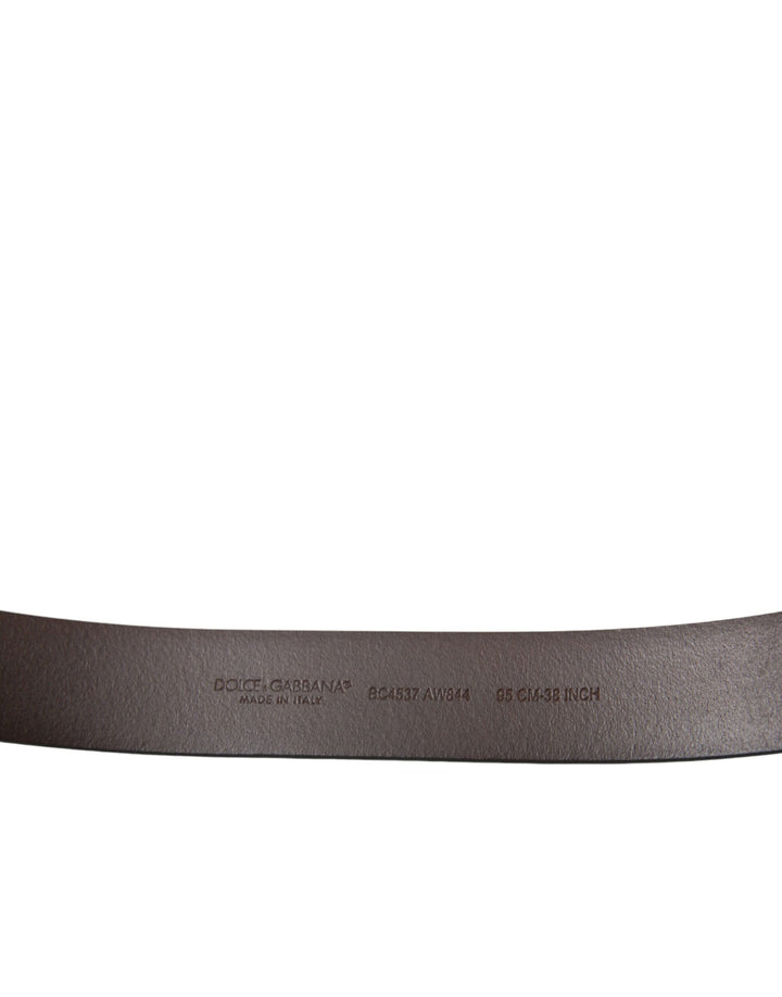 Ceinture élégante en cuir de veau marron Dolce &amp;amp; Gabbana - Accessoire intemporel
