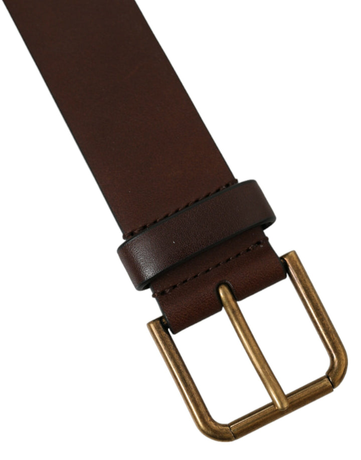 Ceinture élégante en cuir de veau marron Dolce &amp;amp; Gabbana - Accessoire intemporel