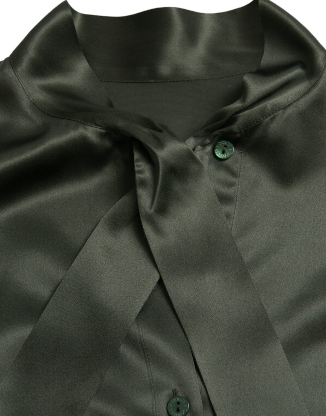 Blusa elegante de seda con cuello Ascot de Dolce &amp;amp; Gabbana