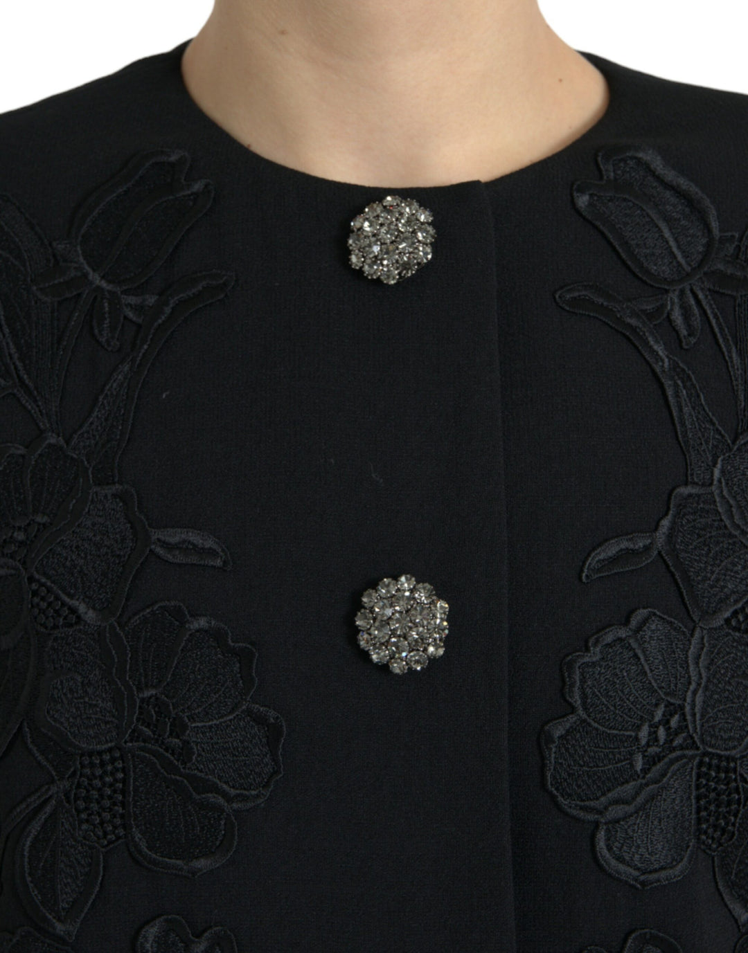 Gabardina elegante de lana con botones florales de Dolce &amp;amp; Gabbana