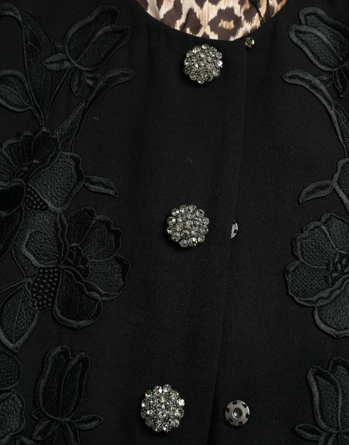 Gabardina elegante de lana con botones florales de Dolce &amp;amp; Gabbana