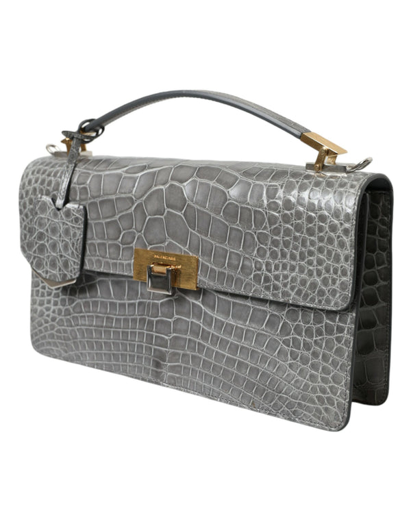 Balenciaga - Gray Exotic Leather Medium Shoulder Hand Purse Bag