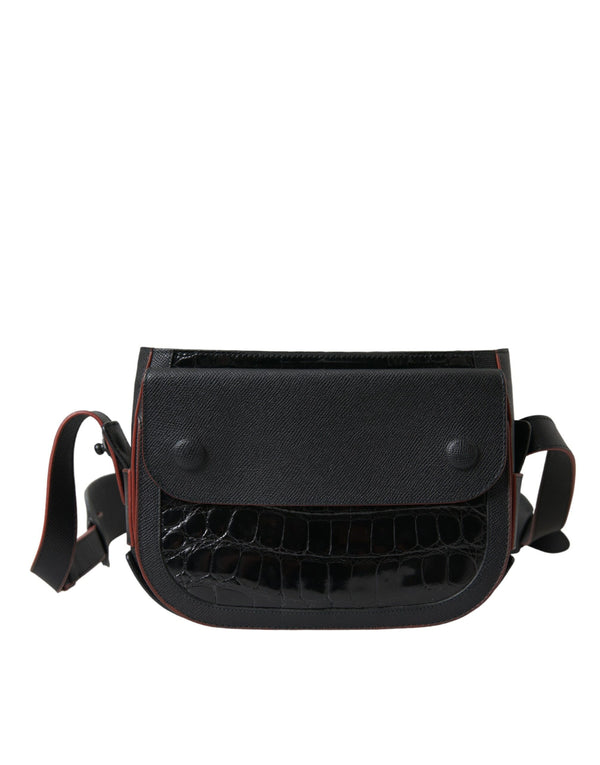Balenciaga - Black Exotic Leather Shoulder Crossbody Camera Bag