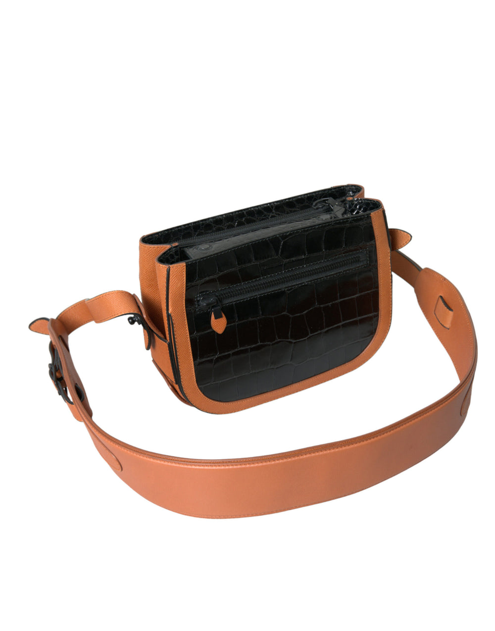 Balenciaga - Black Brown Exotic Skin Leather Shoulder Camera Purse Bag