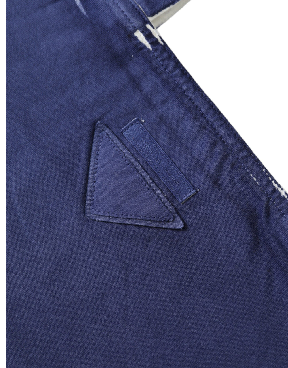 Prada - Blue Jersey Fabric Logo Shoulder Shopping Tote Bag